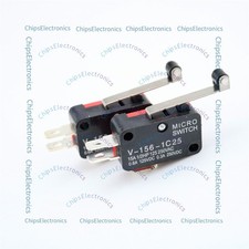 10PCS Limit Micro Switch V-156-1C25 Long Straight Hinge Roller Momentary SPDT