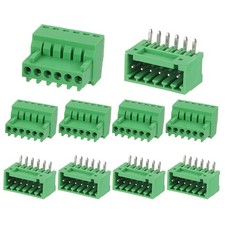 5 Set 6 Pin 2.54mm Pitch PCB Mount Screw Terminal Block Connector Plug