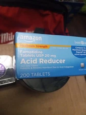 200 Maximum Strength Famotidine Tablets 20 mg Acid Reducer Exp 11/2027