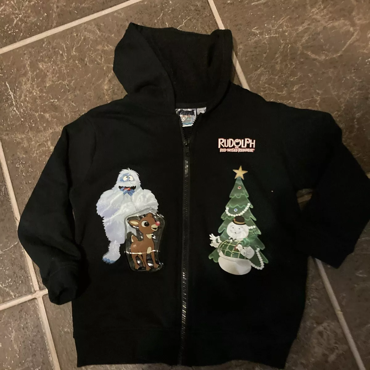 5T Rudolph The Red Nosed Reindeer zip hooded Sweatshirt as is but