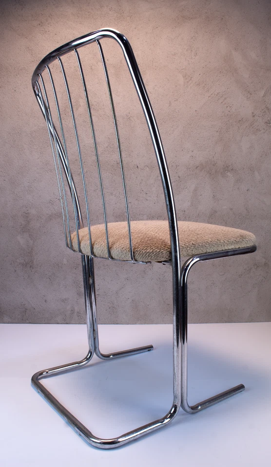 Silla de comedor vintage MCM Daystrom voladiza cromada Foto 4 de 4