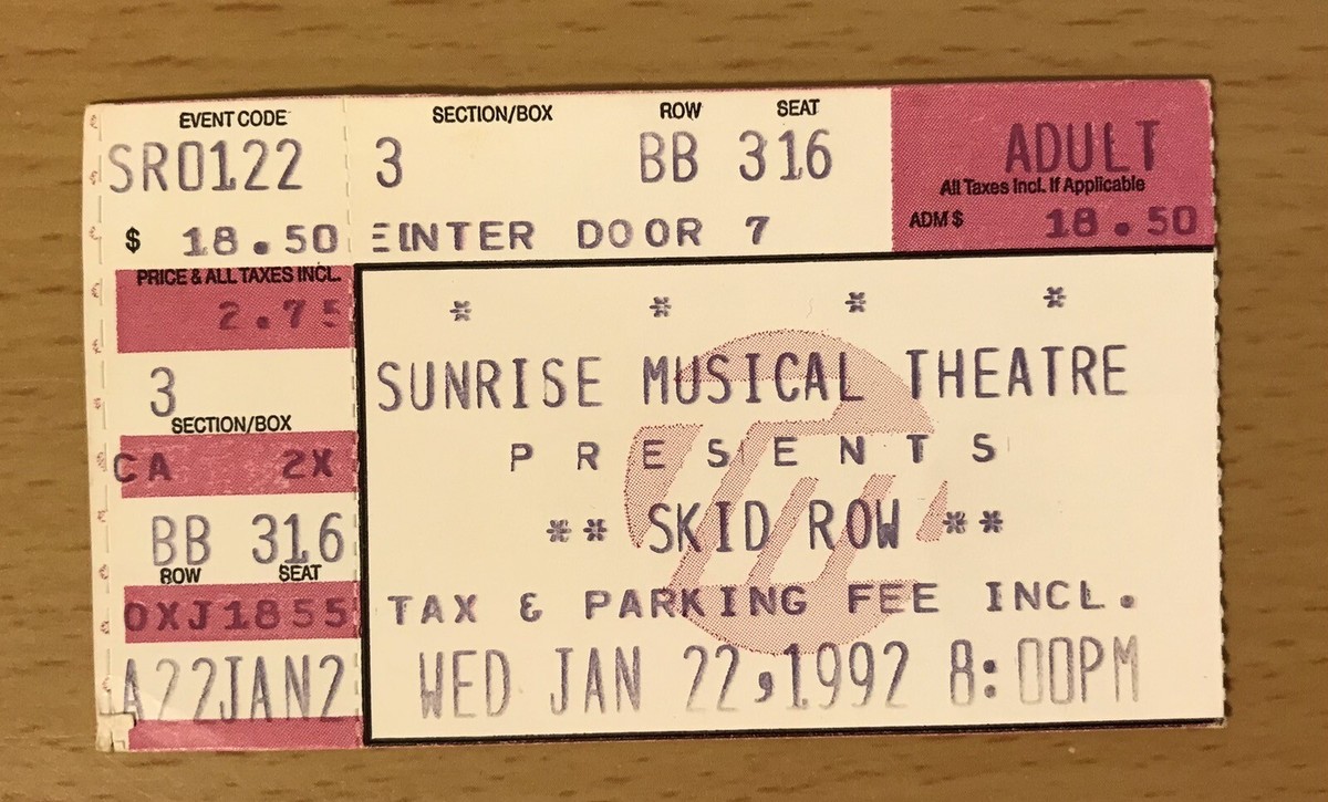 1992 SKID ROW / PANTERA VULGAR DISPLAY OF POWER TOUR MIAMI CONCERT