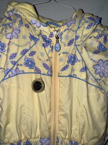 Obermeyer Hooded Ski Snow Suit Kids Size 2 With I-grow System Yellow Purple - Picture 2 of 8