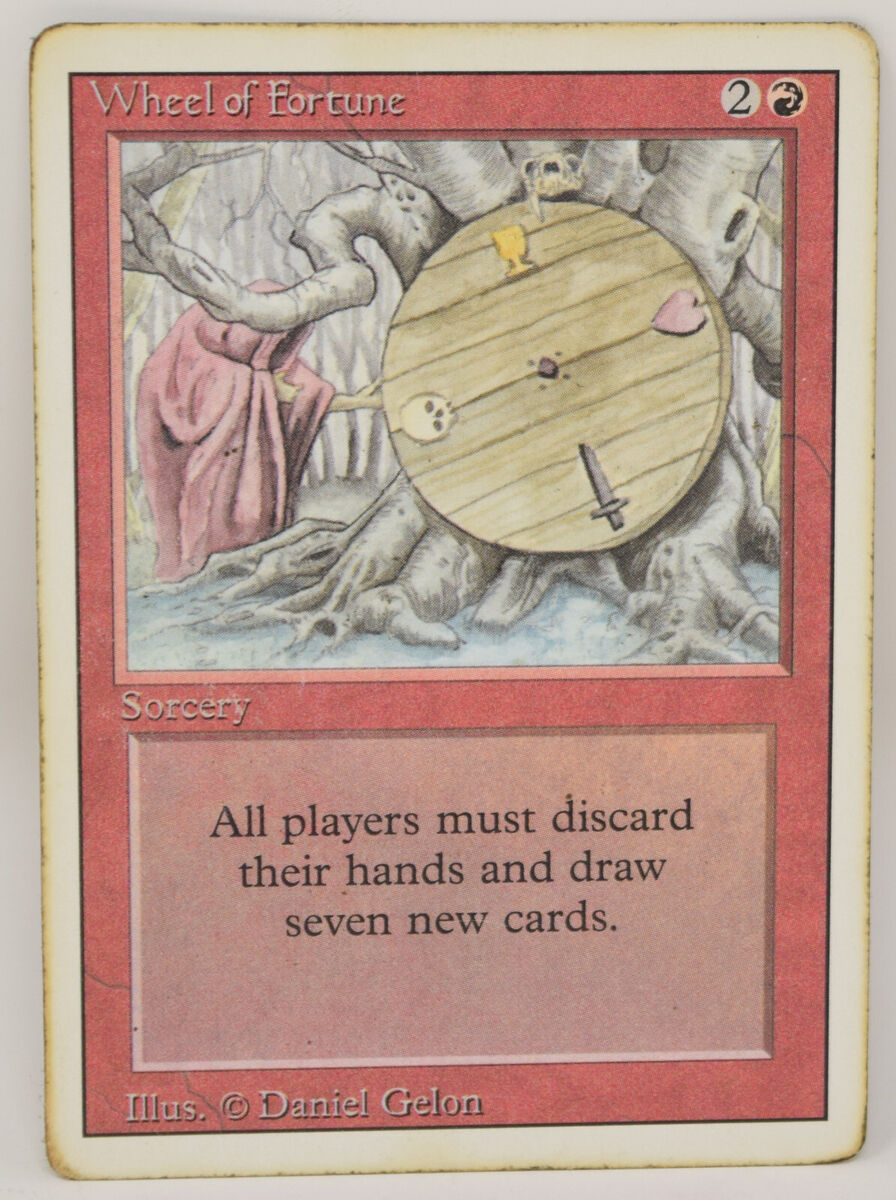 Magic The Gathering MTG Card Wheel Of Fortune Red Revised HP Magic The Gathering MTG Card Wheel Of Fortune Red Revised HP
