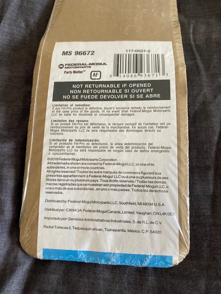 felpro intke歧管垫片丰田苔原4.7 — 第 2/3 张图片