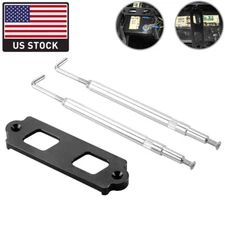 Battery Tie Down Kit Hold Down Rod With Tray Hooks  Black