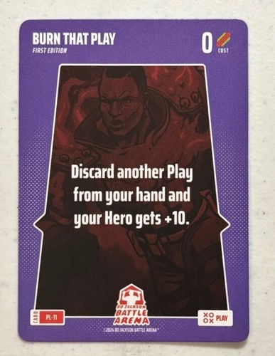 Bo Jackson Battle Arena Play Card #PL-11 Burn That Play SSP
