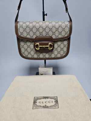 Gucci Horsebit 1955 Shoulder Bag Brown Small 602204 | eBay