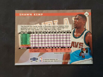 超激得，新作 1998-99 Fleer Tradition Shawn Kemp Electrifying card