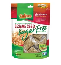 (1 PK-5.08 oz) Dulzura Sugar Free Sesame seed Candy Crunchy Mini Vegan Ajonjoli