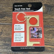 Brass No Touch Door Opening Tool Safe Avoid Germ Antimicrobial Keychain Free
