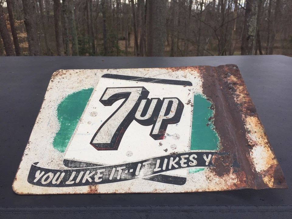 De colección Metal 1950’s 7UP You Like It Likes You, Stout Sign Co. St. Louis, MO. USA Foto 3 de 4
