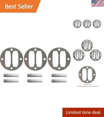 3-Piece Central Pneumatic Compressor Reed Valve and Gasket Set   Stainless Steel