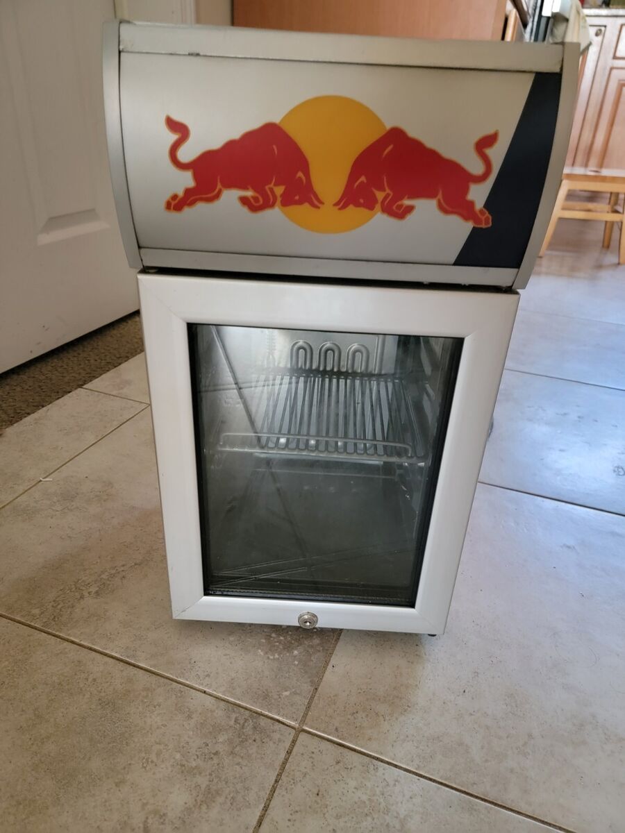 red bull mini fridge