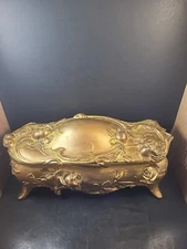 Antique Weidlich Brothers Jewelry Casket In Gold