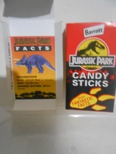Barratts Jurassic Park (Triceratops) Empty Sweet Packet incl. Slider
