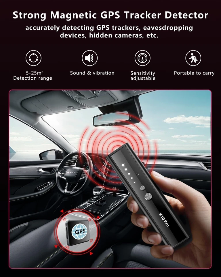 Anti-Spion versteckte Kamera Detektor Finder Bug GPS Tracker Scanner Gerät Hotel Auto - Bild 4 von 4
