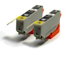 2x Black Ink Cartridges Compatible with Epson 24XL Elephant Ink T2431