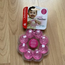 Infantino Water Teether Ring Pink for baby ages 0-36 Months BPA free
