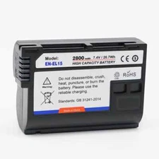 Replacement EN-EL15 Battery for Nikon D600-D7200 Cameras