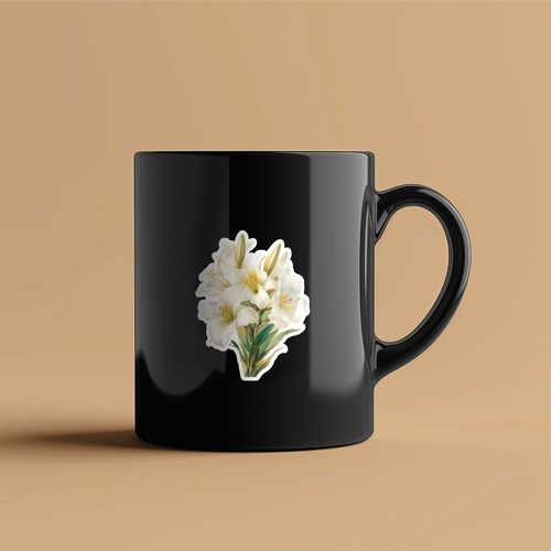 Laminated decal/sticker--UV/Water resistant for in/outdoor use - Floral Sticker - Picture 3 of 5