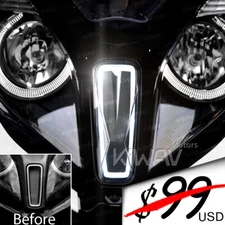 KiWAV NMW Gray Front Fender Light White LED for Kymco Downtown 350i 2015~ ε