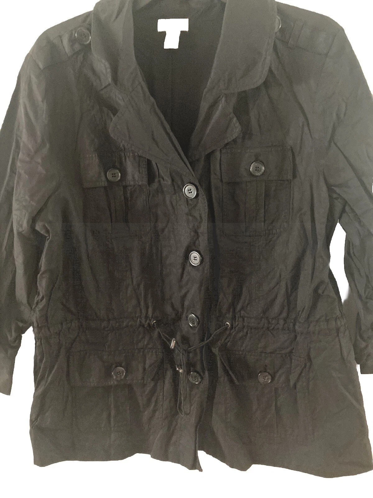 VETEMENTS GIACCA NERA BOYS TAGLIA 2 (14 16) LEGGERA MANICA RUCHE