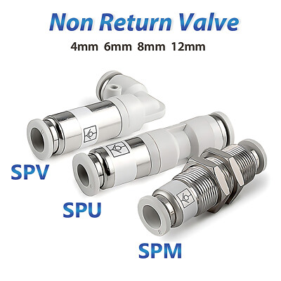 4mm-12mm Hose Push Fit Check Valve One Way Non-return Directional Valve 0.15Mpa