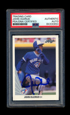 JOHN OLERUD SIGNED MINT 1990 LEAF ROOKIE PSA/DNA AUTOGRAPHED TORONTO BLUE JAYS