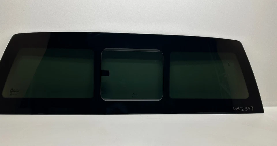 Fits 2015-2024 Ford F150 Manual Sliding Window Dark Tinted (Flush Fit) Non-Heat Foto 3 de 4