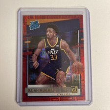 2020-21 Donruss Elijah Hughes Choice Red Rated Rookie RC 26/99 #246 Jazz