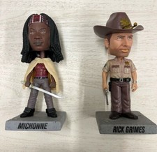 Michonne & Rick Grimes 2012 AMC Walking Dead Bobble Heads by Funko
