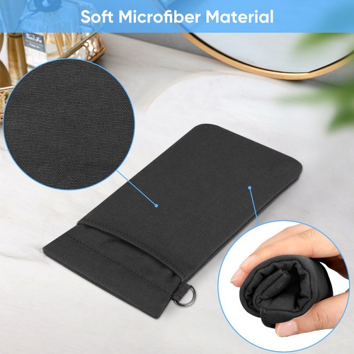 Double Eyeglasses Pouch Portable Squeeze Soft Glasses Case Sunglass Pouch - Picture 3 of 16