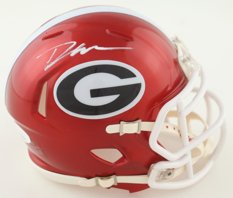 D'Andre Swift Signed Georgia Bulldogs Speed Mini Helmet (JSA)