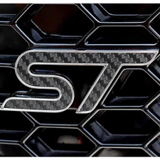 BocaDecals Carbon Fiber ST Emblem Overlay Decals For Ford Explorer ST (Set of 2)