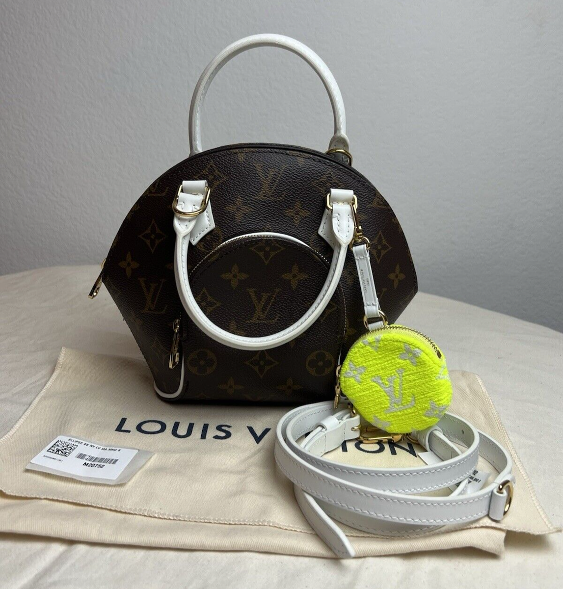 LOUIS VUITTON Ellipse BB Brown White Monogram