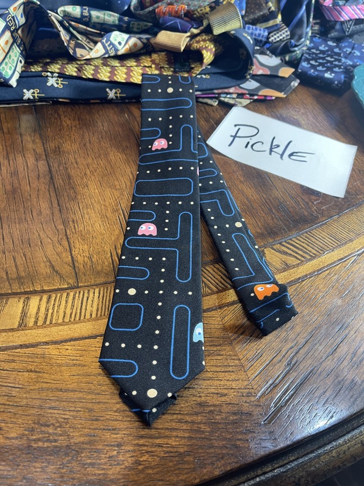 👛 PACMAN VIDEO GAME DRESS SUIT DESIGNER NECKTIE TIE FREE SHIPPING 👛 eBay