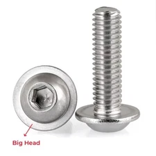 A2 Stainless Steel Hex Socket Flanged Button Head Screws Allen Bolt M3M4M5M6-M10
