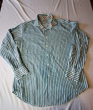 Jack Stone by Thomas Dean Button Up Dress Shirt Men's Size XL 25" x 31.5"
