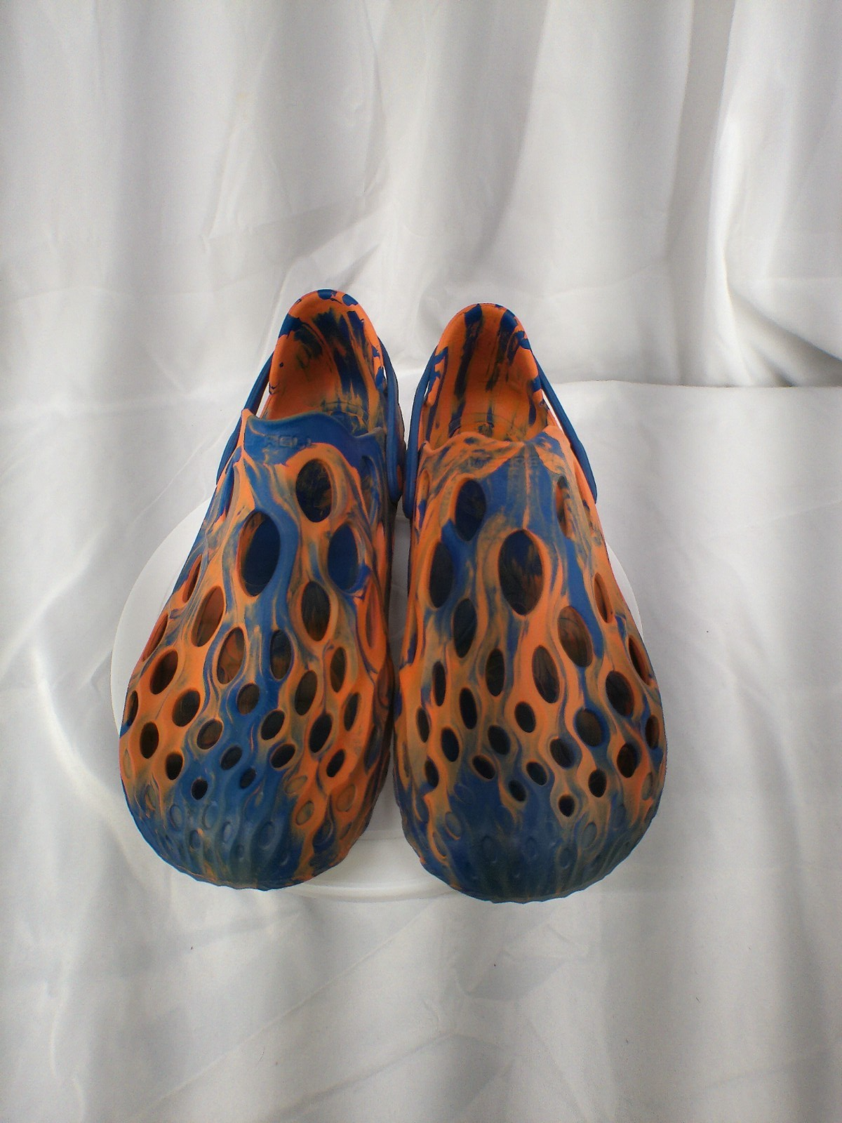 Zoccoli slip on casual Merrell Hydro Moc uomo 10 blu e arancione stile coccodrillo