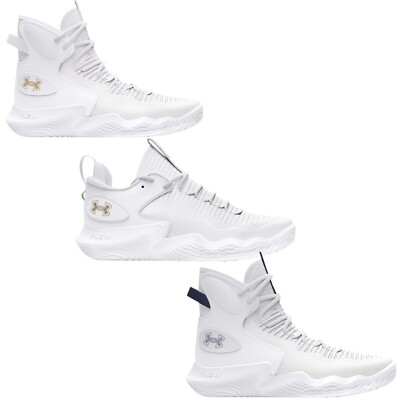 Under Armour Flow Ace Volleyball Shoes Women s Hi & Low White/Gold & White/Navy