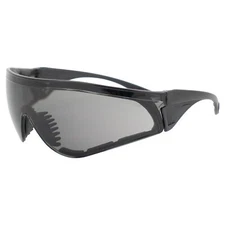 Global Vision Eyewear Python Safety Glasses  Padded Smoke Lens Black Frame