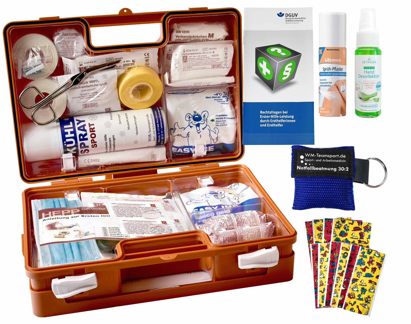 Sport-Sanitätskoffer S2 PLUS Erste-Hilfe nach aktueller DIN 13157 +Sprühpflaster