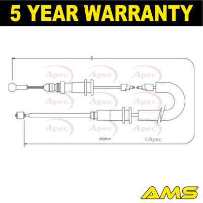 Fits Renault Kangoo 2008-2012 1.5 dCi 1.6 Hand Brake Cable Rear AMS 8200526870