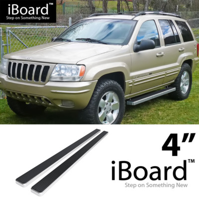 6/" Black Running Boards For 1999-2004 Jeep Grand Cherokee Sport Utility 4-Door