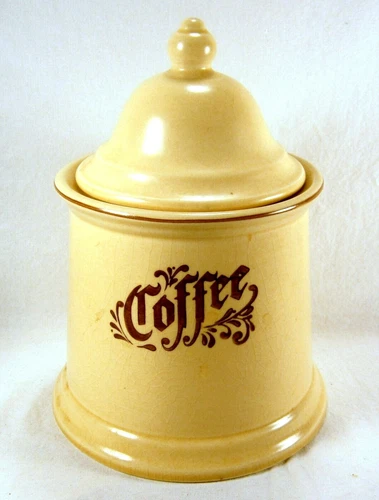 PFALTZGRAFF VINTAGE COFFEE JAR 9 3/4" Canister w/Lid VILLAGE OLD CASTLE #508 