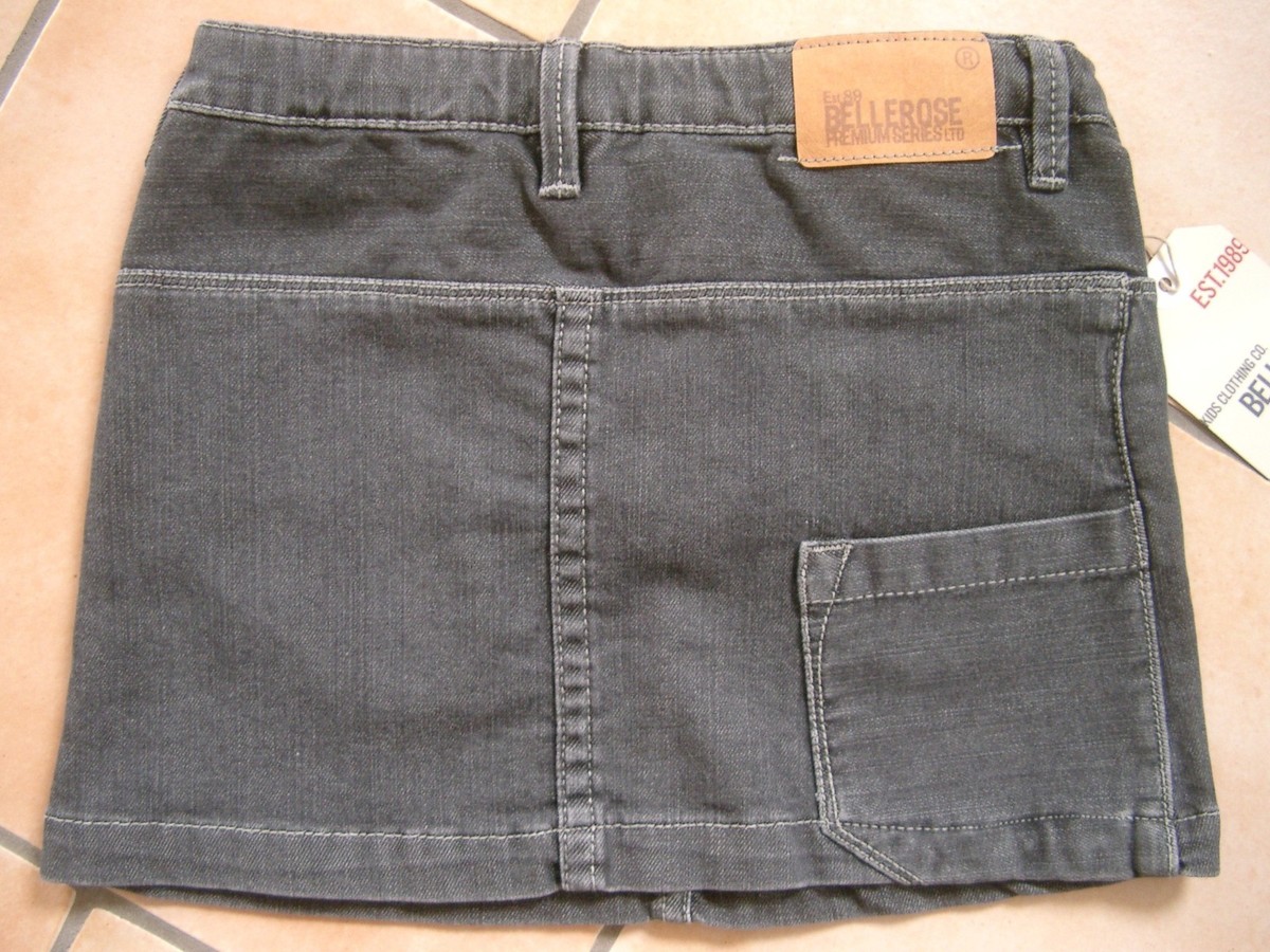 C499) Bellerose Girls Jeans Rock Minirock mit asymetrischer Gesäß