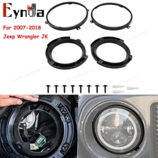 For 2007-2018 Jeep Wrangler JK 7" Headlight Mount Bracket Rings Replacement Set
