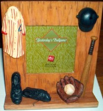 Sculpstone Photo Frame Shadowbox Yesterday's Ballgame Baseball