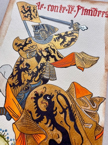 Old look illuminated manuscript Grand Armorial of Europe and the Golden Fleece - Picture 2 of 4